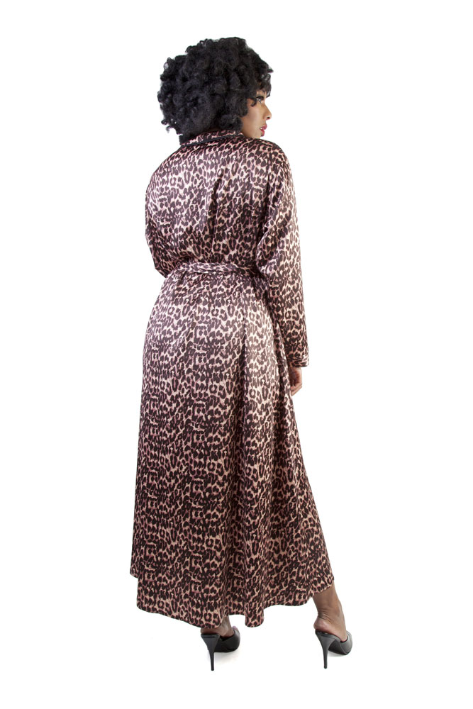 leopard silk robes