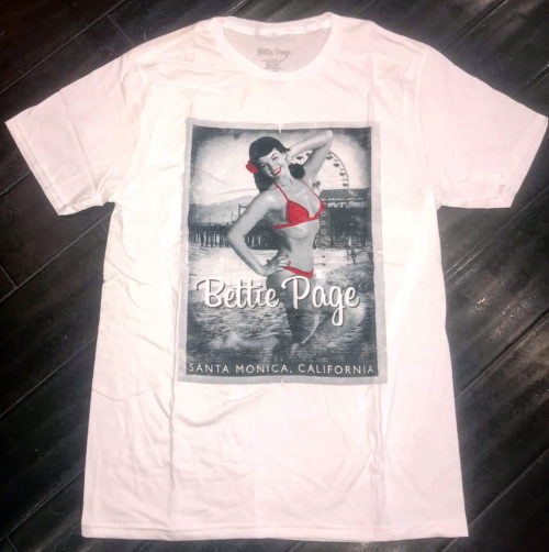 トップス Rags McGREGOR Bettie Page T-shirt Bettie Page T Shirt Adult Small Black Fade Pin Hole Babe