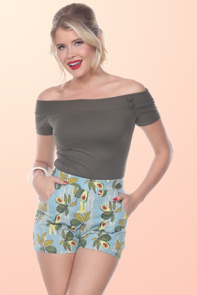 avocado booty shorts