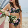 Claudette Roses Padded Balcony Bikini