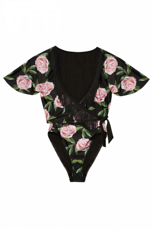 Claudette Fringed Roses Swimsuit