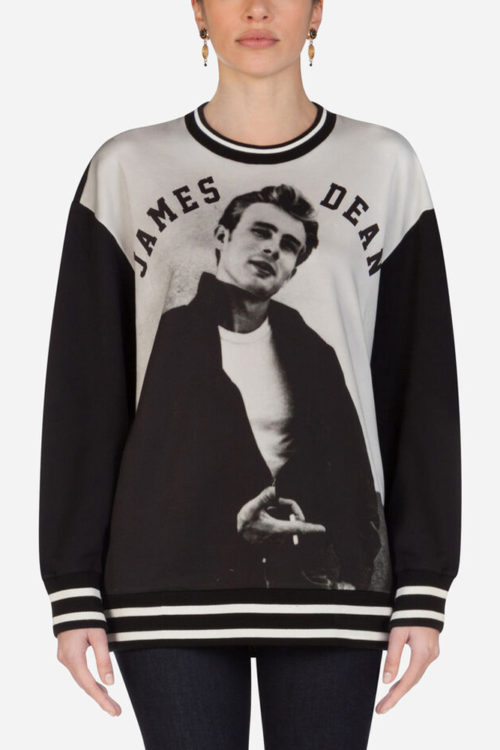 Dolce & Gabbana Women’s Jersey Sweatshirt with James Dean Print ...