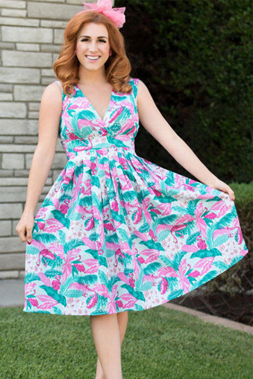 flamingo dress