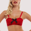 Elsie Spiral Stitch Bullet Bra (Red)