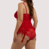Tempest Lace Basque With Bows Red