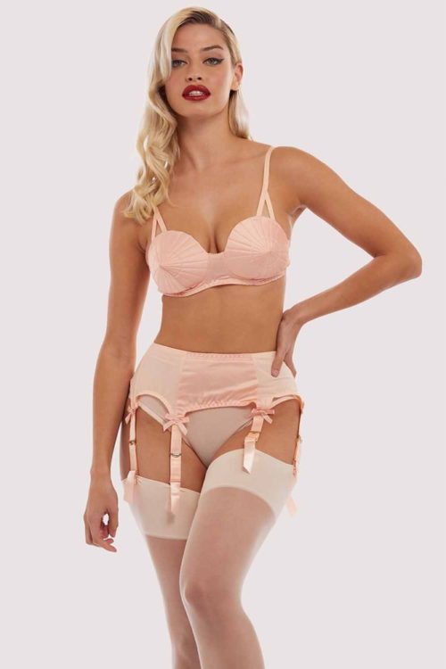 Classic Suspender Belt Peach Bettie Page