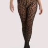 Black Leopard Knit Tights