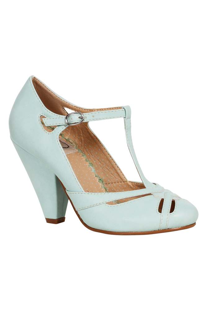 Closed Toe T-Strap 4" Cone Heel