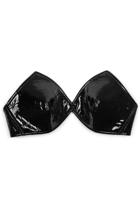Pinup Top - Black Crinkle Patent